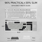 98-Key Slim Wireless Keyboard — Bluetooth & 2.4G