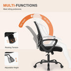 【Deal】Sweetfurniture Office Chair, Desk Chair, Ergonomic Home Office Desk Chairs, Computer Chair with Comfortable Armrests, Mid-Back Task