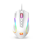 Redragon M612 Predator RGB Gaming Mouse 8000 DPI Wired Optical with 11 Programmable Buttons, White