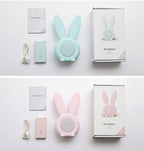 Cute Bunny Ear LED Digital Alarm Clock Electronic Kids Alarm Clock for Kids Children's Alarm Clocks for Girls Boys Bedroom Night Light for Kids Touch Control and Snoozing with USB Sound Control Rabbit Night Lamp Desk Clock Home Decoration