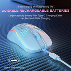 Wireless RGB Mouse with Honeycomb Design — Type-C Rechargeable