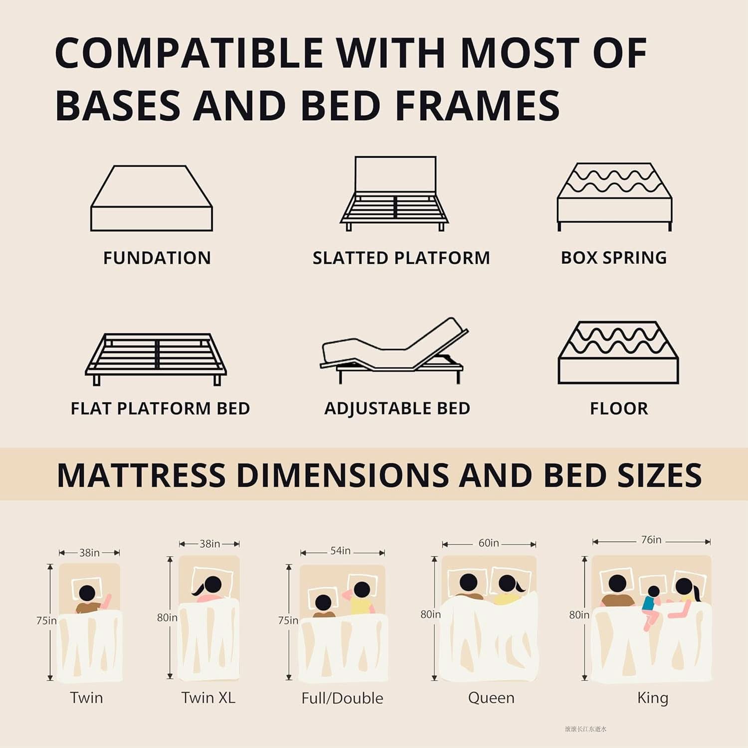 King Memory Foam Mattress Bed In A Box Cooling Gel Comfort