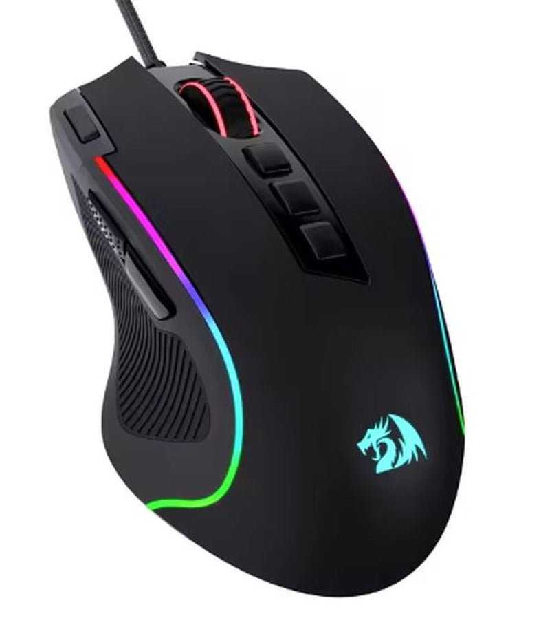 Redragon M612 Predator RGB Gaming Mouse 8000 DPI Wired Optical with 11 Programmable Buttons, White