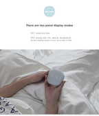 Electronic Square Silent Bedside Alarm Clock Intelligent Temperature Sensing Magnetic Attraction Desk Clock Mini Battery Operated Alarm Clock  Home Decor