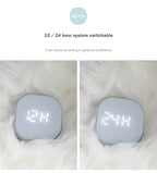 Electronic Square Silent Bedside Alarm Clock Intelligent Temperature Sensing Magnetic Attraction Desk Clock Mini Battery Operated Alarm Clock  Home Decor