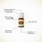 Young Living Vanilla Premium Oleoresin in Fractionated Coconut Oil 5ml (0.17 fl oz) — Seed to Seal Certified