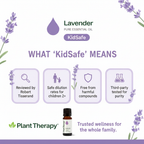 Plant Therapy Lavender Pure Essential Oil KidSafe Calming & Relaxing 1/3 FL OZ (10 mL)