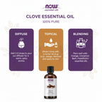 NOW Essential Oils 100% Pure Clove Oil 4 fl oz. (118ml)