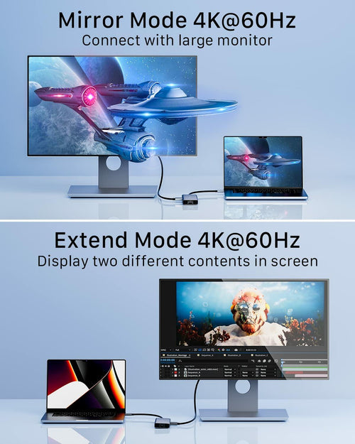 8-in-1 USB-C Docking Station — 4K HDMI & Gigabit Ethernet