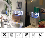 3D LED Digital Wall Clock with Nightlight Display