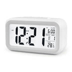 Time and Temperature Digital Table Snooze Alarm Clock  LCD Display Bedside Alarm Clock with Snooze Backlight Night Light Date and Temperature Sleep Timer for for Heavy Sleepers Children Wake Up Kids Alarm Clock Night Light for Children Desk Clock